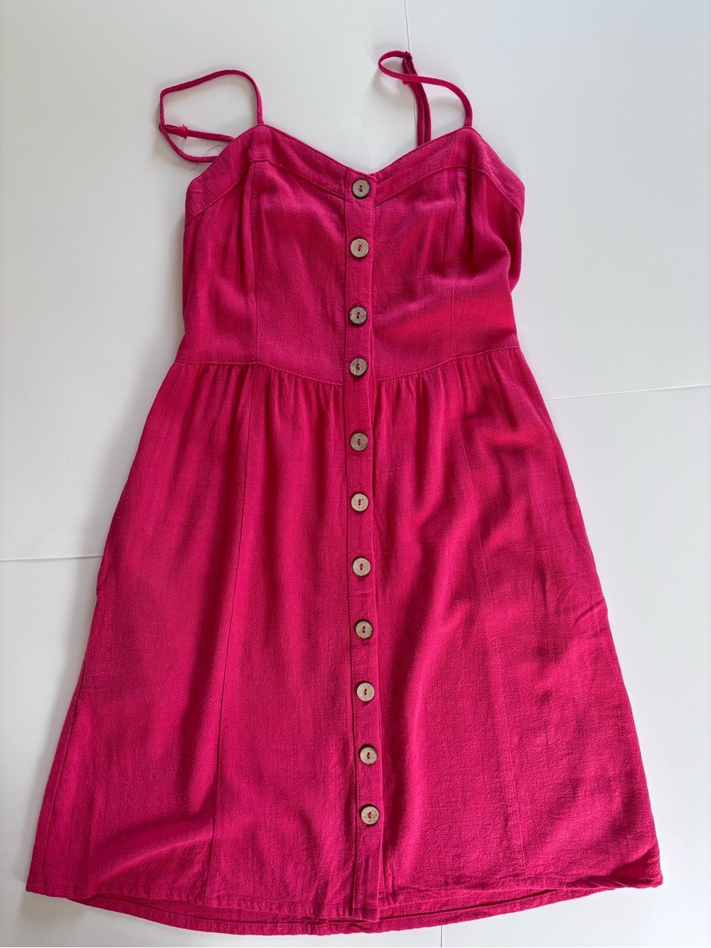 Universal Thread Raspberry button-front sundress | Small | Linen Blend - Picture 8 of 11